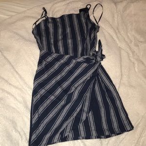 Striped blue and white sun dress
